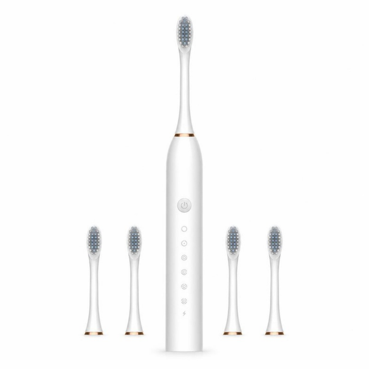 Rechargeable Electric Toothbrush, 6 Modes - fundo branco