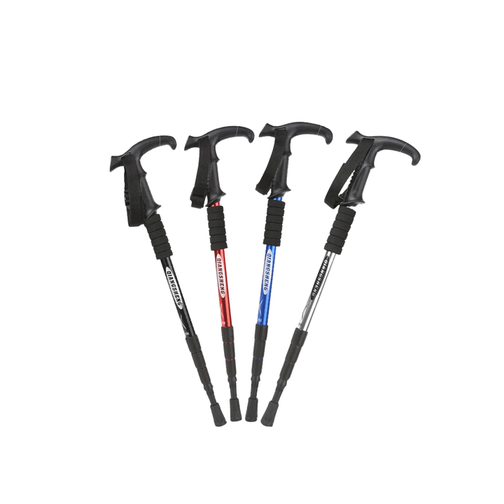 4-Section Folding Trekking Pole on white background