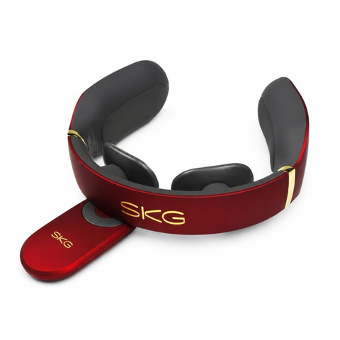 SKG4098 Red Premium Neck Massager with Remote - fundo branco