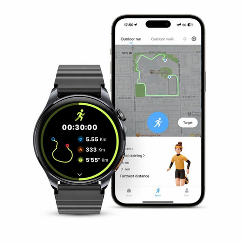 HAYLOU Watch 4S GPS Smartwatch with AMOLED Display - fundo branco