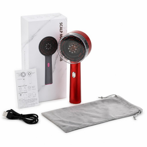 Hair Oiling Red Light Scalp Massager - fundo branco
