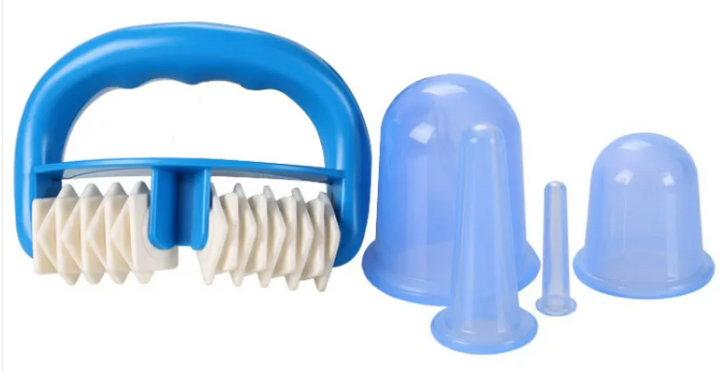 5-piece vacuum cupping and roller massager set