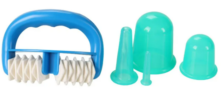 5-piece vacuum cupping and roller massager set