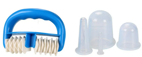 5-piece vacuum cupping and roller massager set