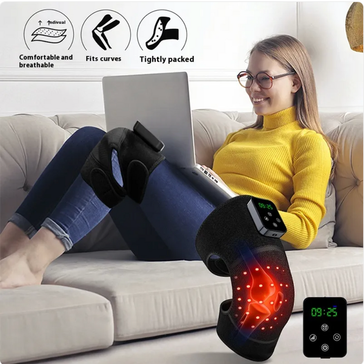 Infrared knee comfort wrap with red light therapy