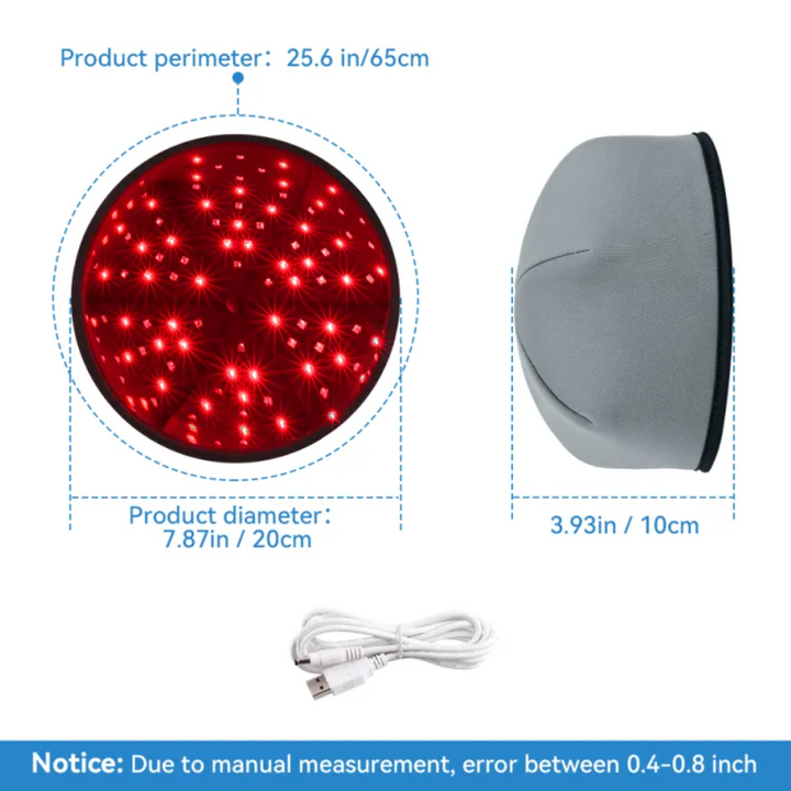 LED red light scalp massager for hair health