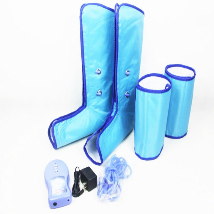 Air compression leg massager for circulation and relief