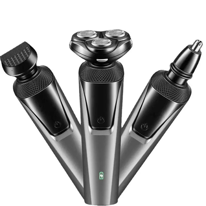 3-in-1 electric razor and trimmer for men, cordless rechargeable grooming tool