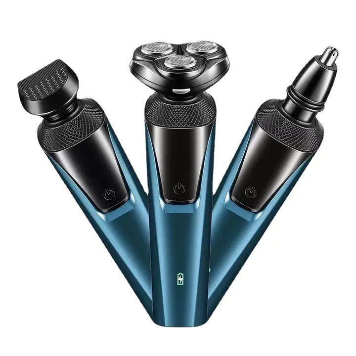 3-in-1 electric razor and trimmer for men, cordless rechargeable grooming tool