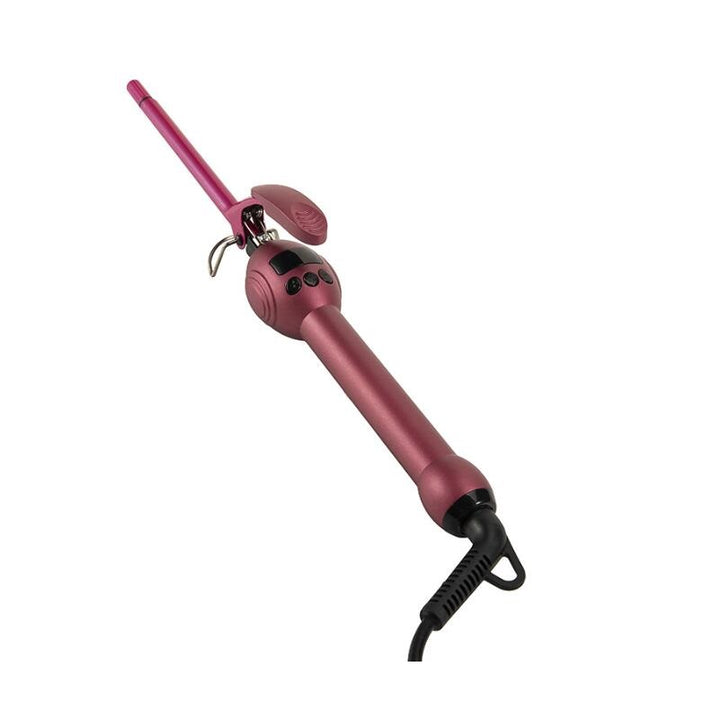Professional 9mm curling wand with LCD temperature display