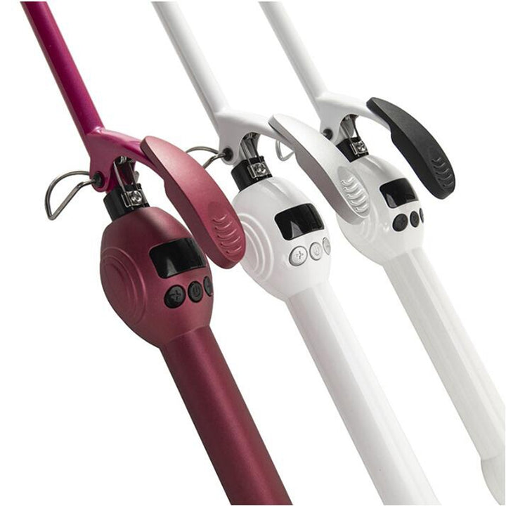 Professional 9mm curling wand with LCD temperature display