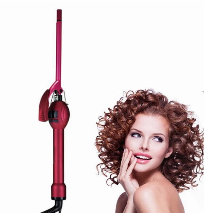 Professional 9mm curling wand with LCD temperature display