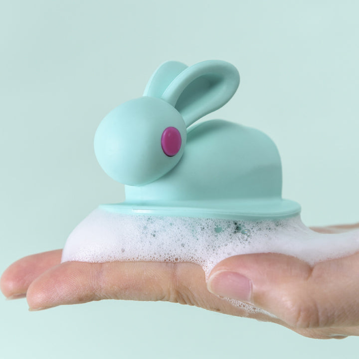 Soft silicone shampoo brush for kids, scalp massage bath tool