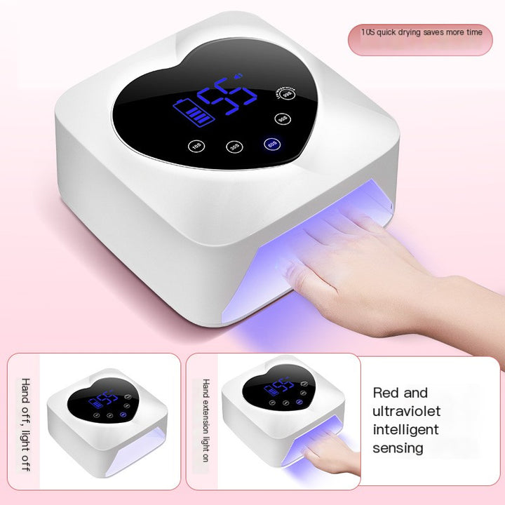 Cordless rechargeable LED nail lamp for curing gel polish
