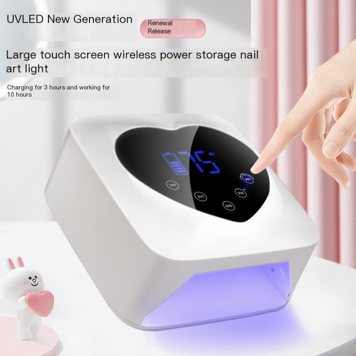 Cordless rechargeable LED nail lamp for curing gel polish