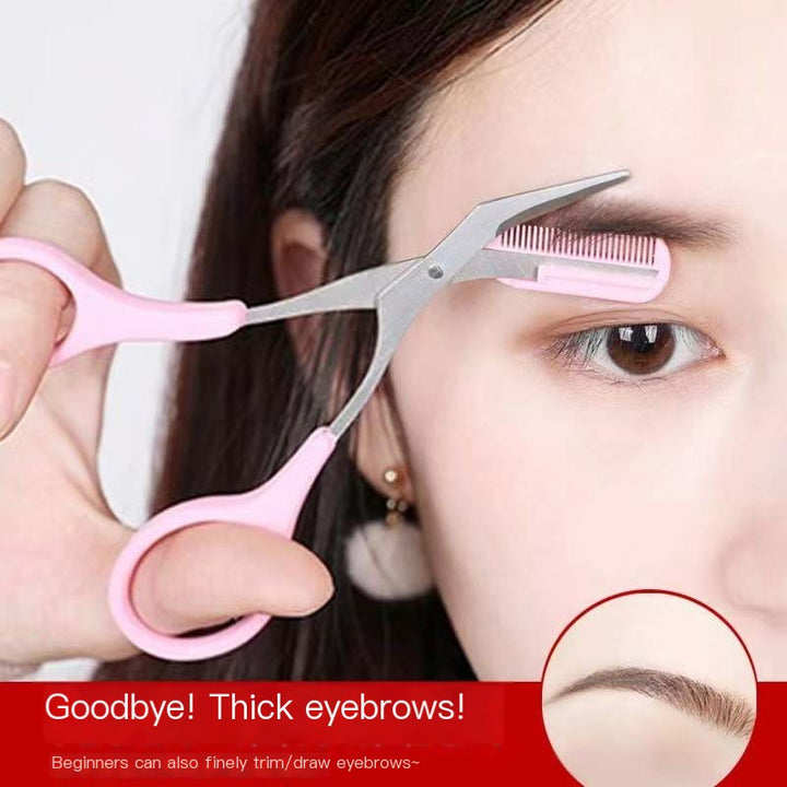 Eyebrow scissors and comb set for precision brow trimming