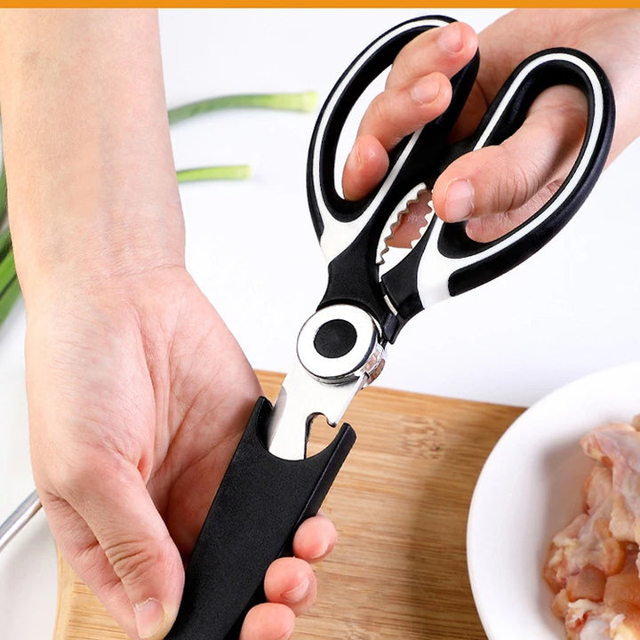 Heavy-duty multifunctional stainless steel kitchen scissors