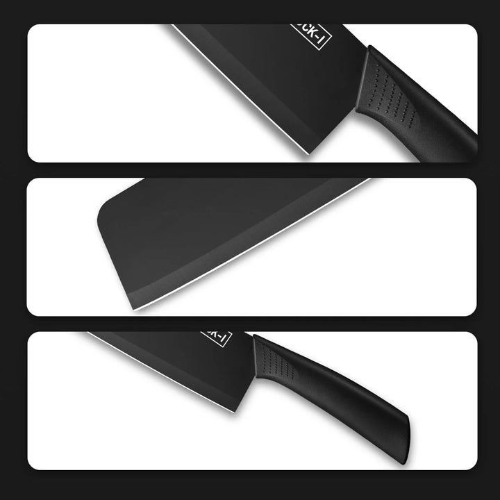 3-piece kitchen knife set with wooden storage block