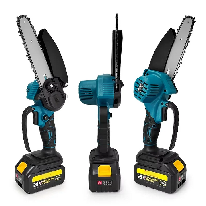 1700RPM 6 Inch Mini Li-Ion Electric Chainsaw One Hand Portable Saw Fit 18V Makita Battery for Wood Cutting （No Battery）