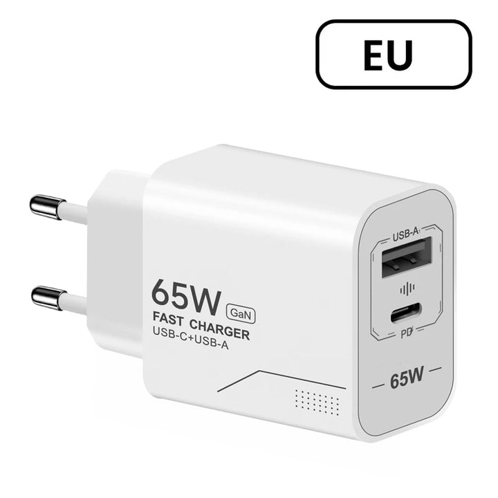 65W GaN dual-port fast wall charger