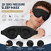 3D contoured memory foam sleep mask, light-blocking eye mask