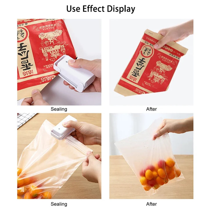 Mini handheld bag sealer for food storage bags