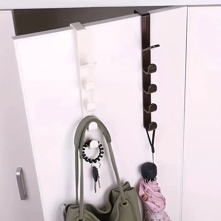 Over-the-Door Hook Rack – 5-Hook Storage Organizer