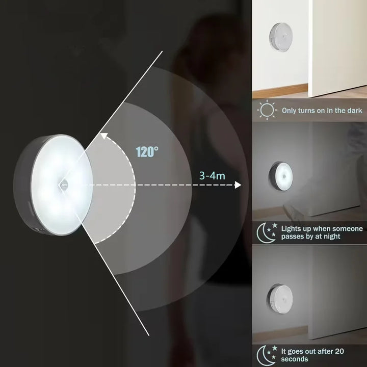 Wireless motion sensor LED night light