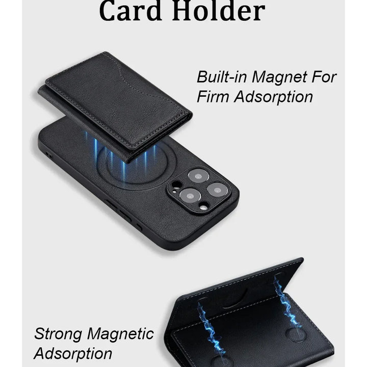 MagSafe Leather Wallet Case for iPhone