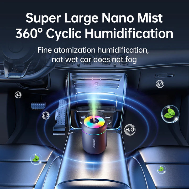 USB mini humidifier and aroma diffuser with light