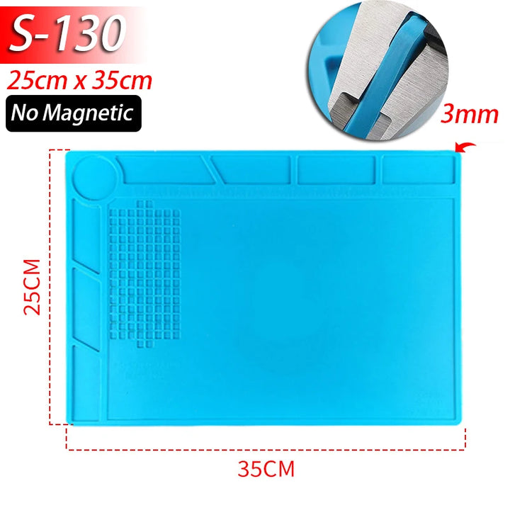 Heat-Resistant Silicone Soldering Mat with Anti-Static Surface