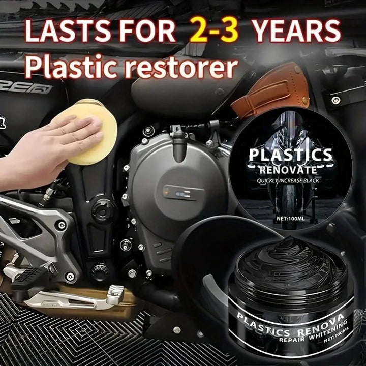 Car and motorcycle trim restorer wax