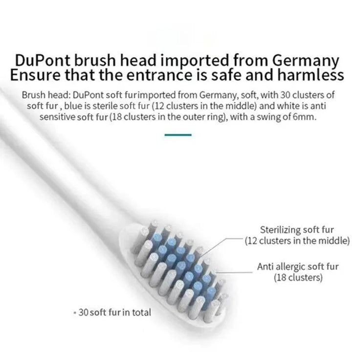 Rechargeable electric toothbrush with 6 cleaning modes