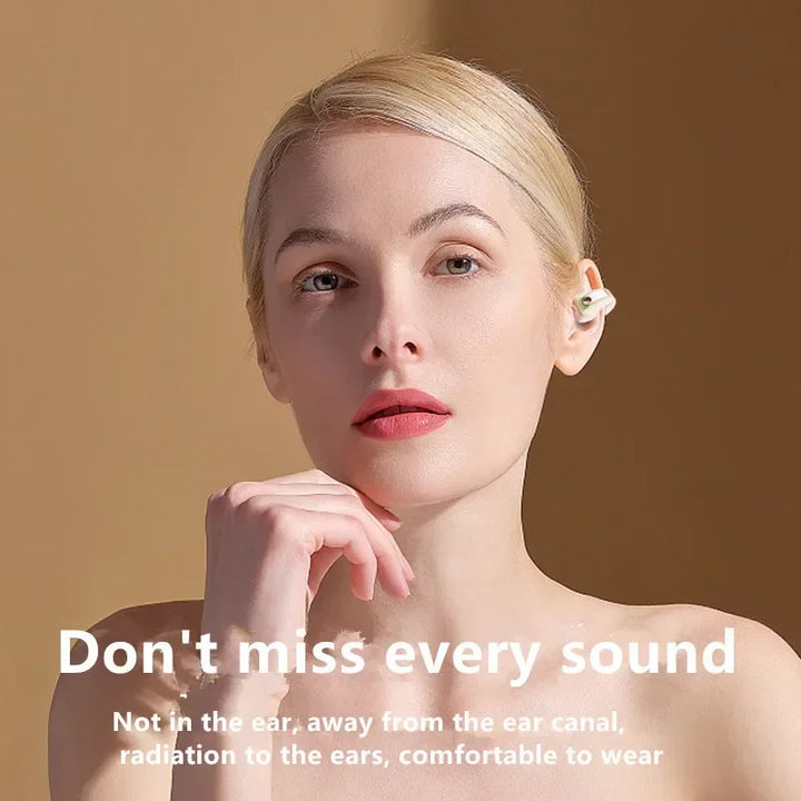 Bone conduction clip-on wireless Bluetooth earphone