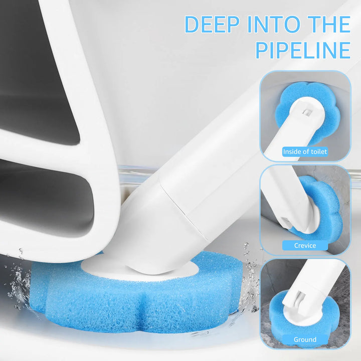 Disposable Toilet Brush Head Refills – bathroom holder view (view 2)
