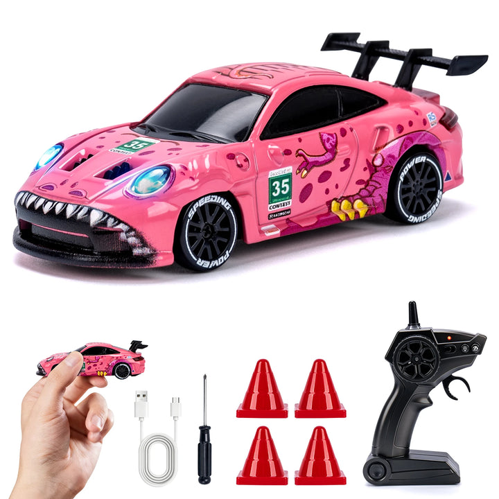 1/64 Scale High-Speed Drift RC Car – LED lights on (view 6)