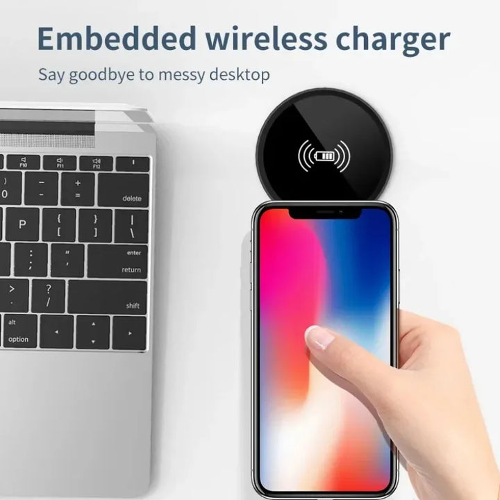 Embedded Desktop Wireless Charger – side profile
