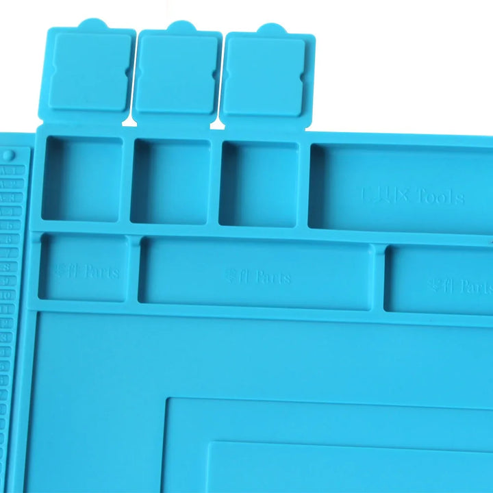 Heat-resistant silicone soldering mat with anti-static surface