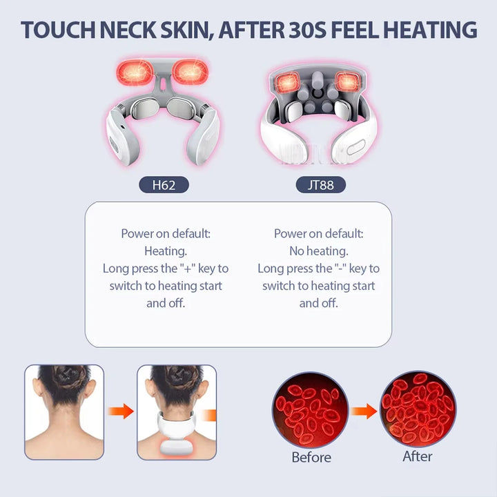 Electric Pulse Neck & Shoulder Massager with Heat