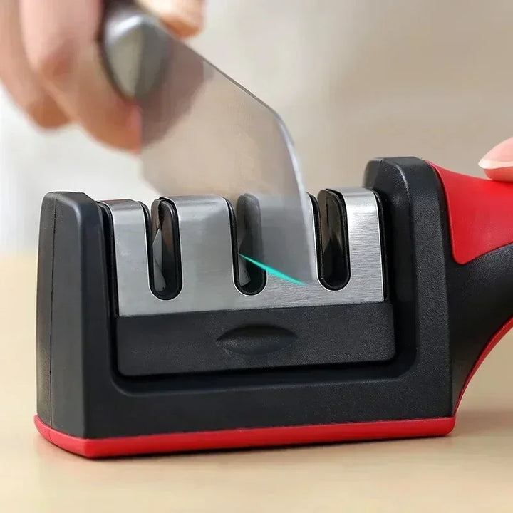 3-in-1 Kitchen Knife Sharpener with Ceramic Stone