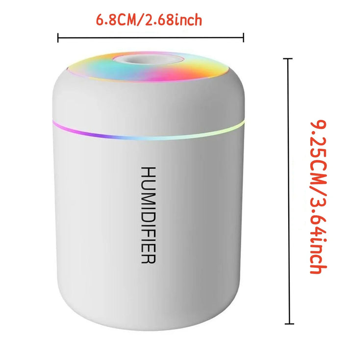 USB mini humidifier and aroma diffuser with light