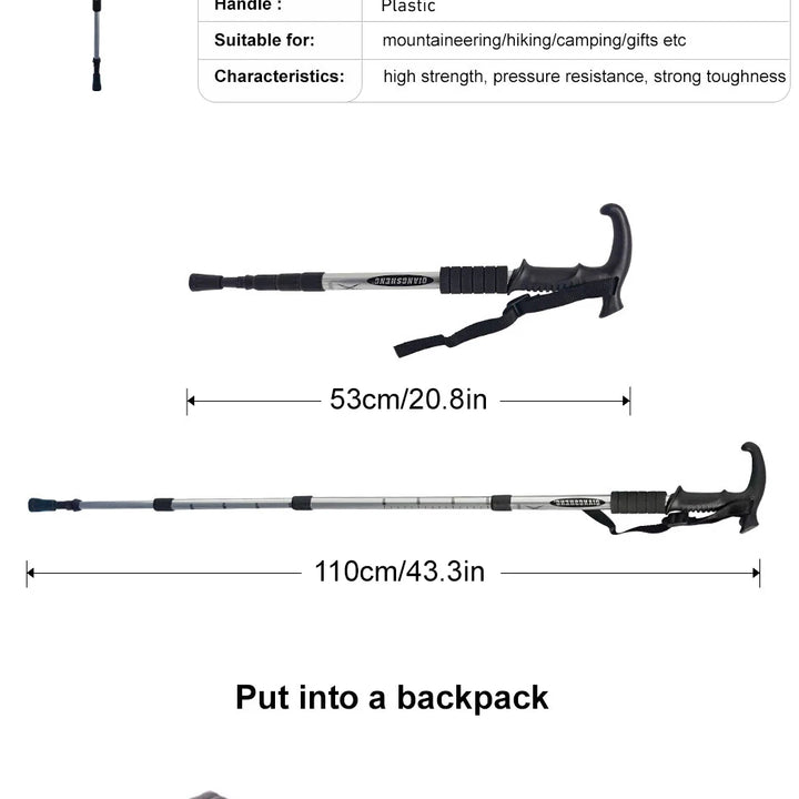 4-Section Folding Trekking Pole