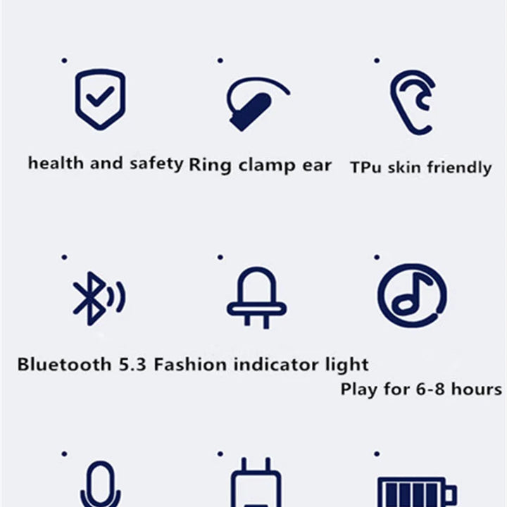 Bone conduction clip-on wireless Bluetooth earphone