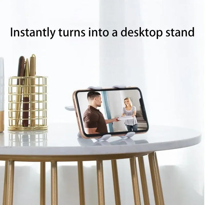 Flexible gooseneck phone holder clamp with long arm