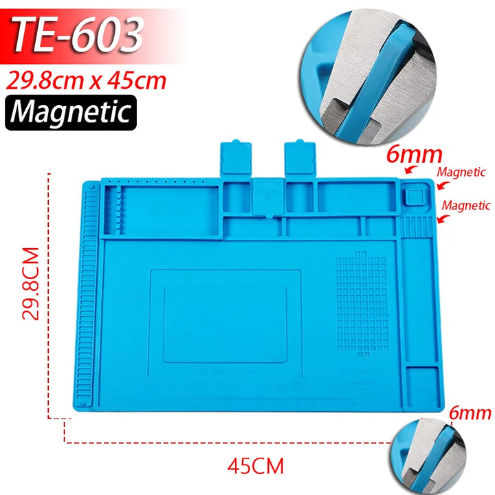 Heat-Resistant Silicone Soldering Mat with Anti-Static Surface