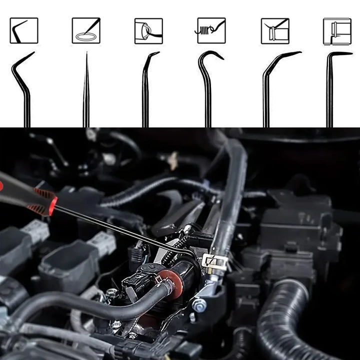 Precision pick and hook set for auto seal removal