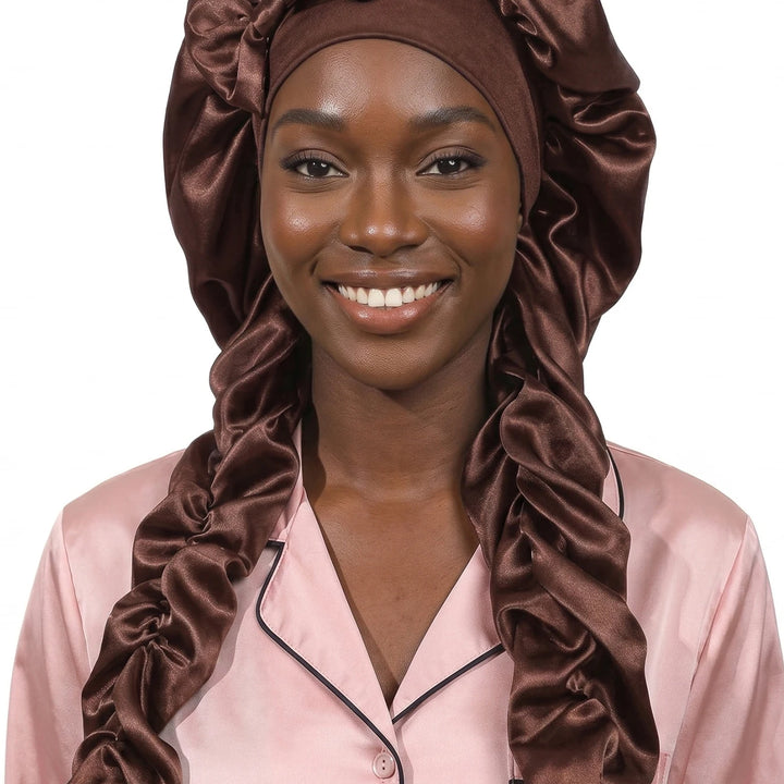 Heatless Curl Satin Bonnet – satin fabric close-up (view 3)