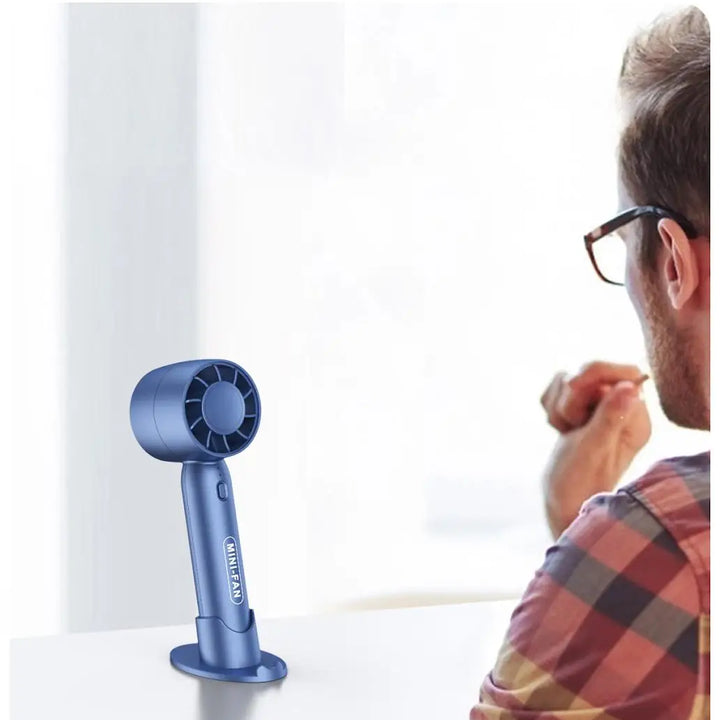 Mini handheld turbo fan, USB rechargeable portable fan