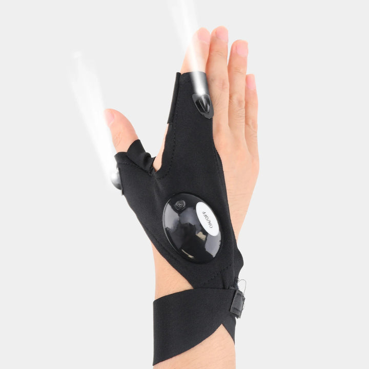 LED Fingerless Gloves for Night Fishing & Outdoor Work