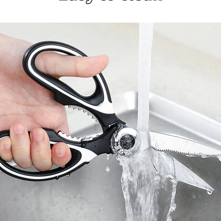 Heavy-duty multifunctional stainless steel kitchen scissors